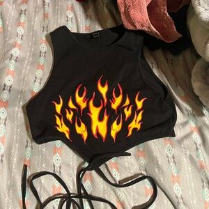 Cross cros fire crop top